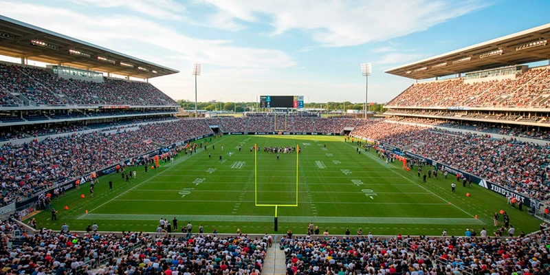 NFL Stadion Tribüne mit Fans am Spieltag